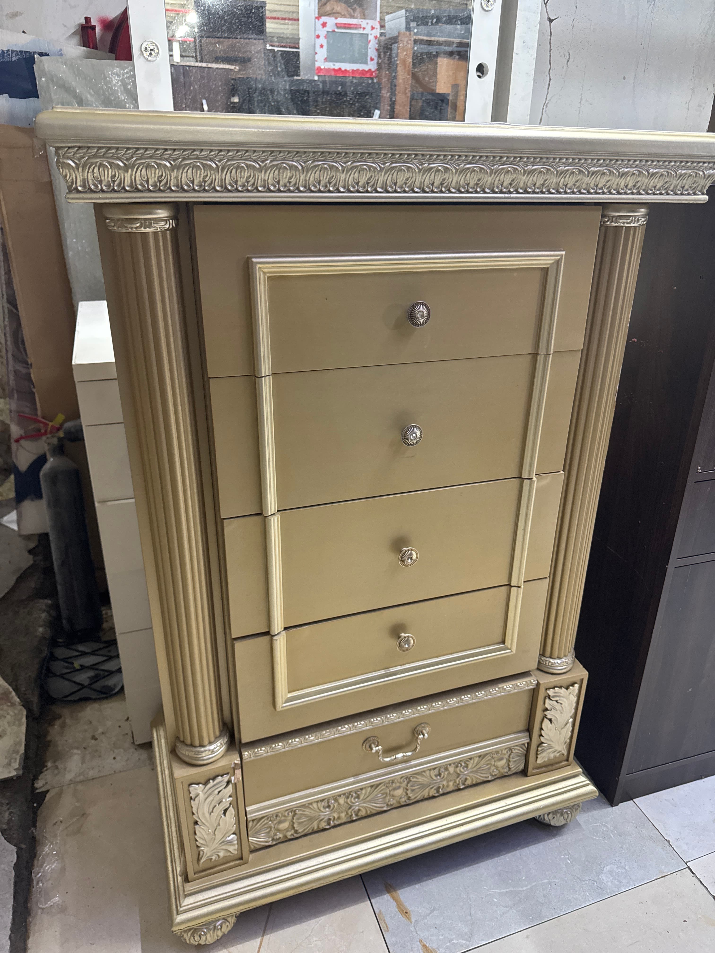 Gold and Silver Ornate Dresser