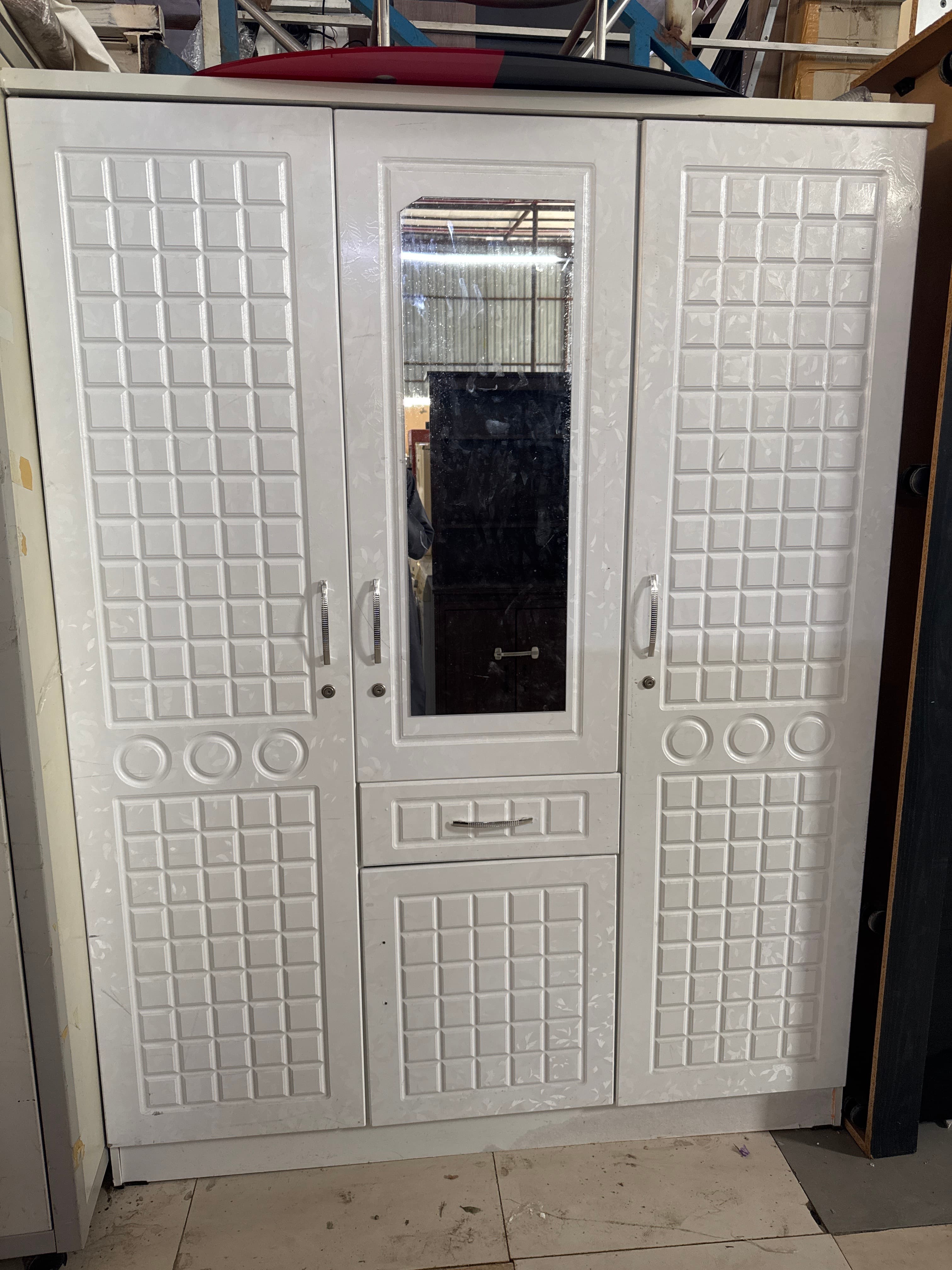 White Wardrobe with Mirror