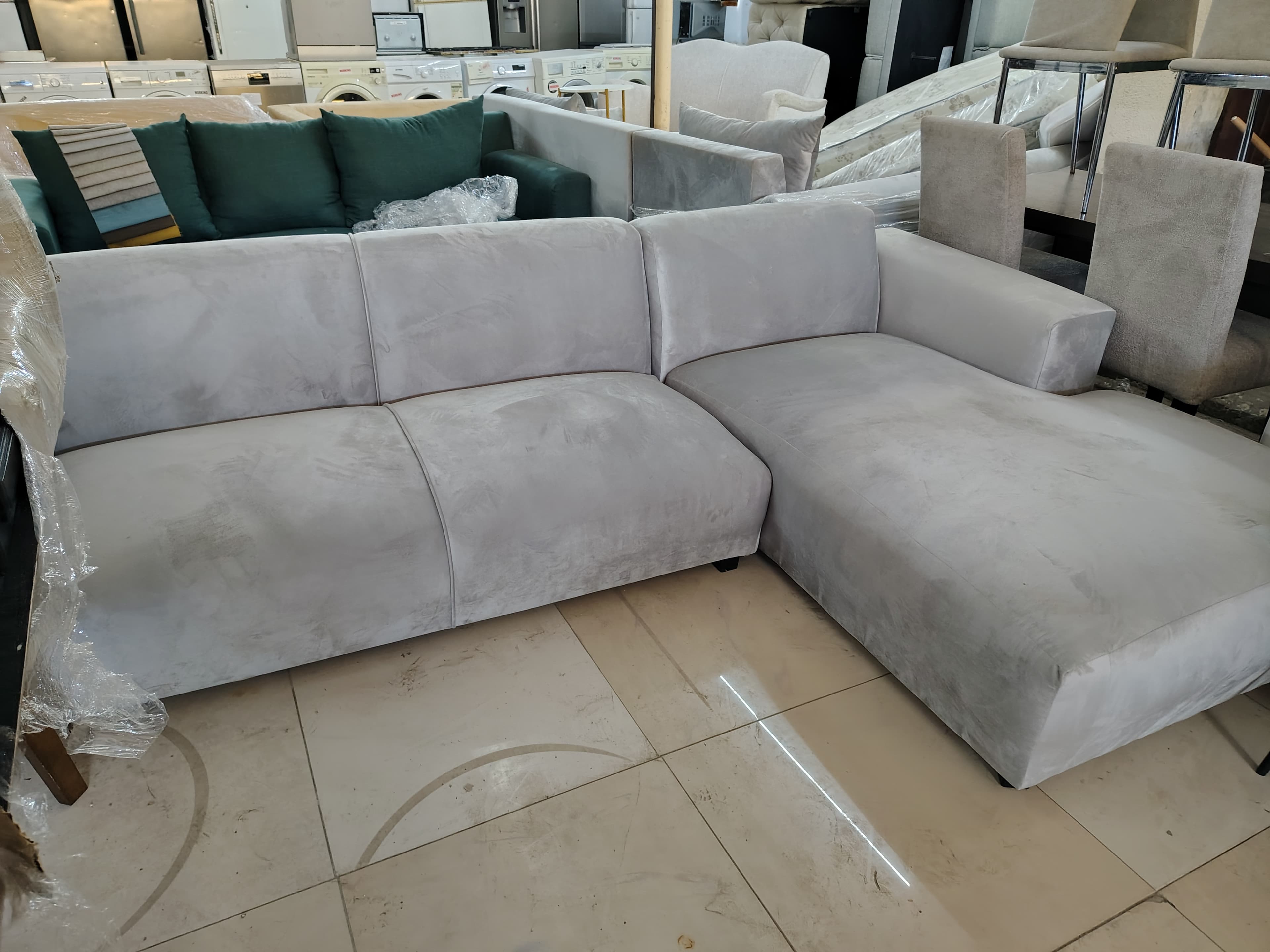 Grey Sectional Chaise Sofa 2
