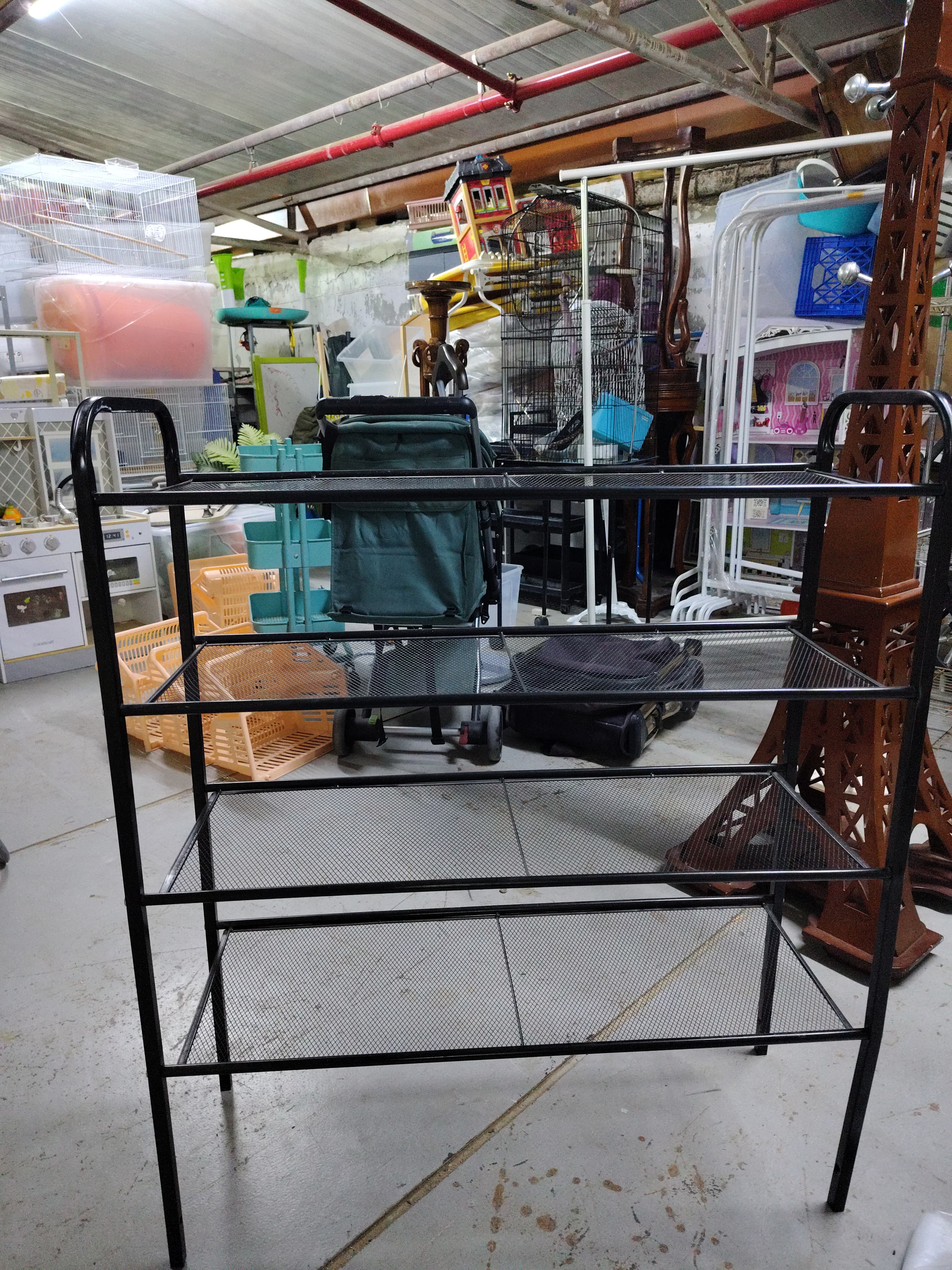 Black Mesh Shelving Unit 2