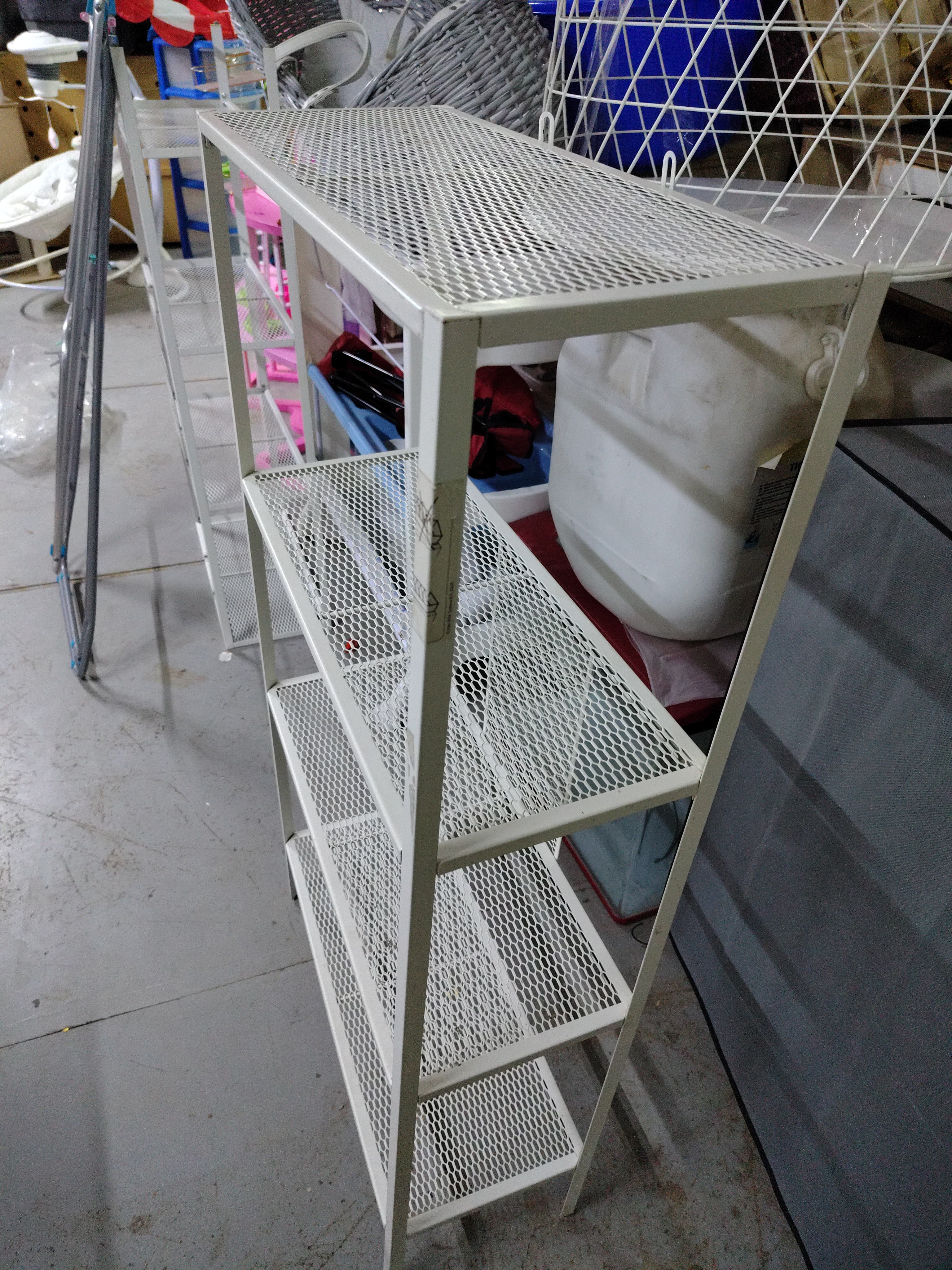 White 4-Tier Wire Shelf Unit 2