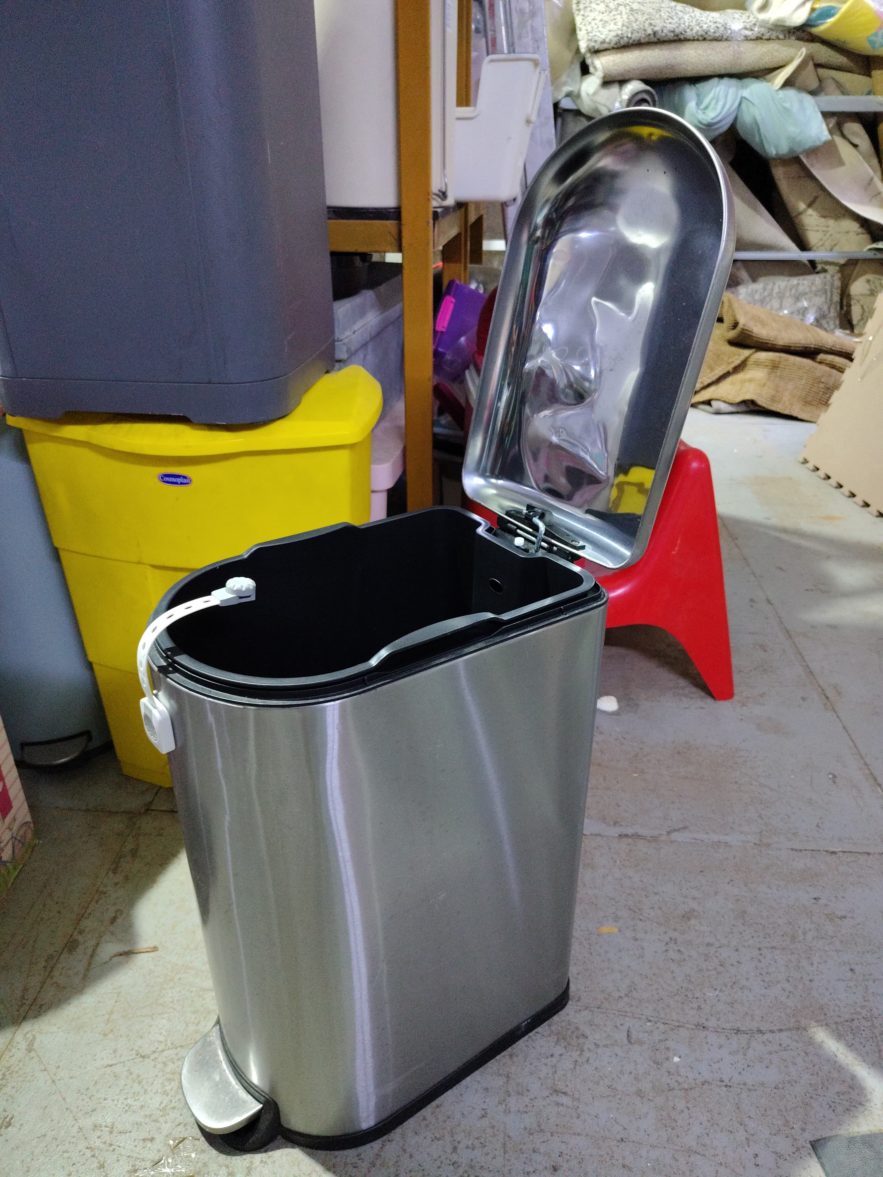 Brushed Stainless Steel Step Trash Can 2