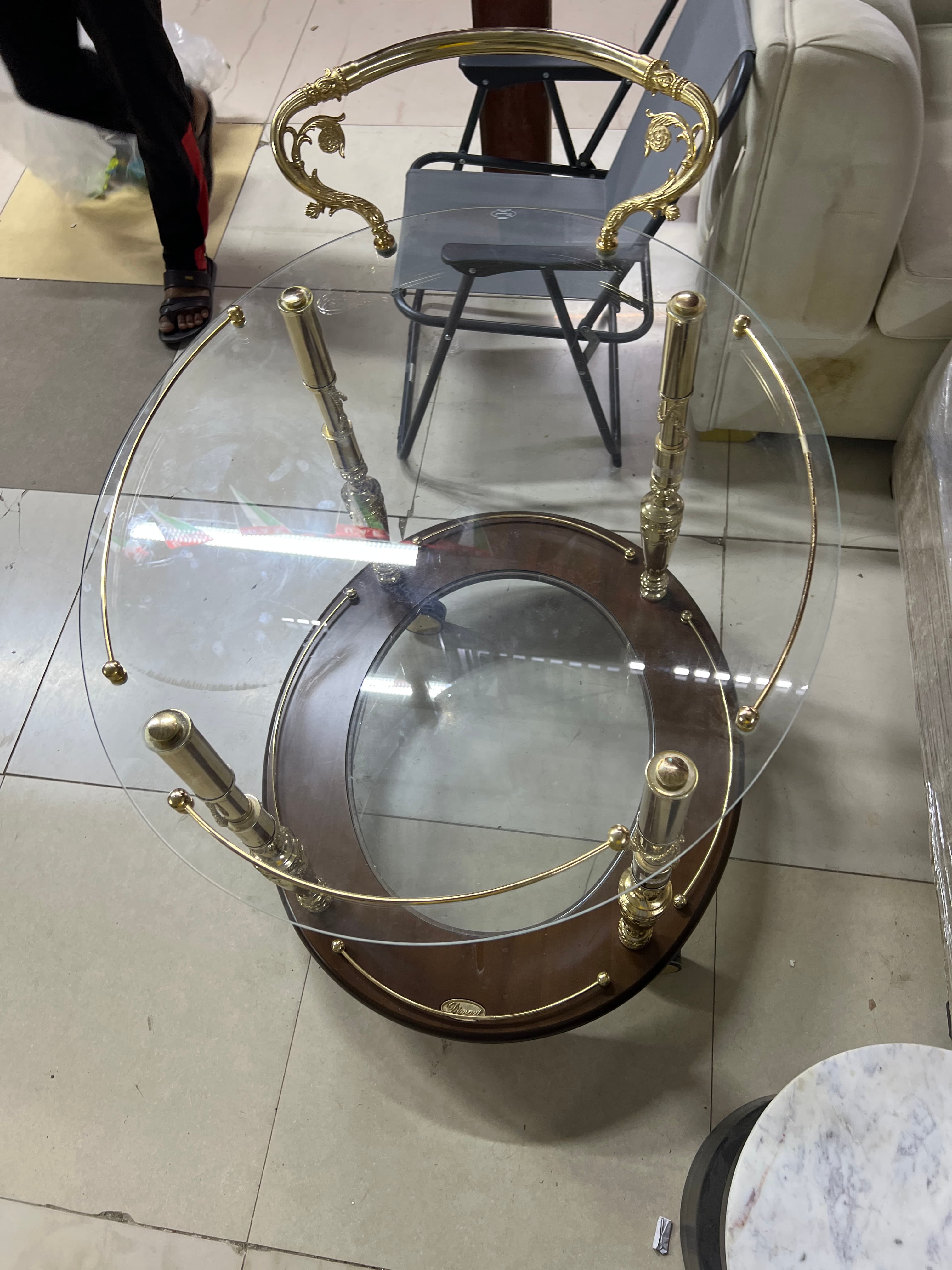 Used Bu Faisal Glass Dining Table Set 3