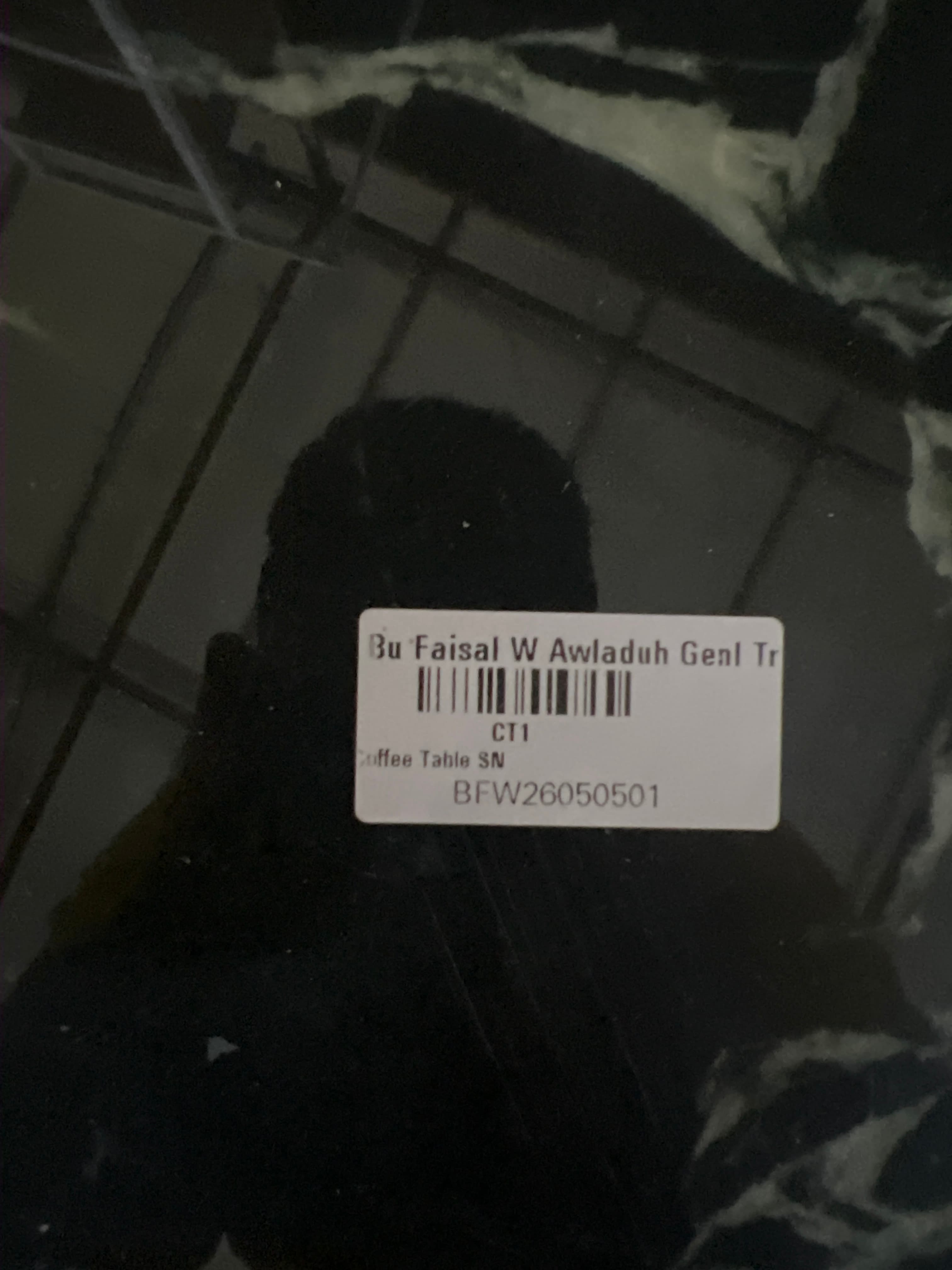 Used Home Center Coffee Table Black & White Marble 2