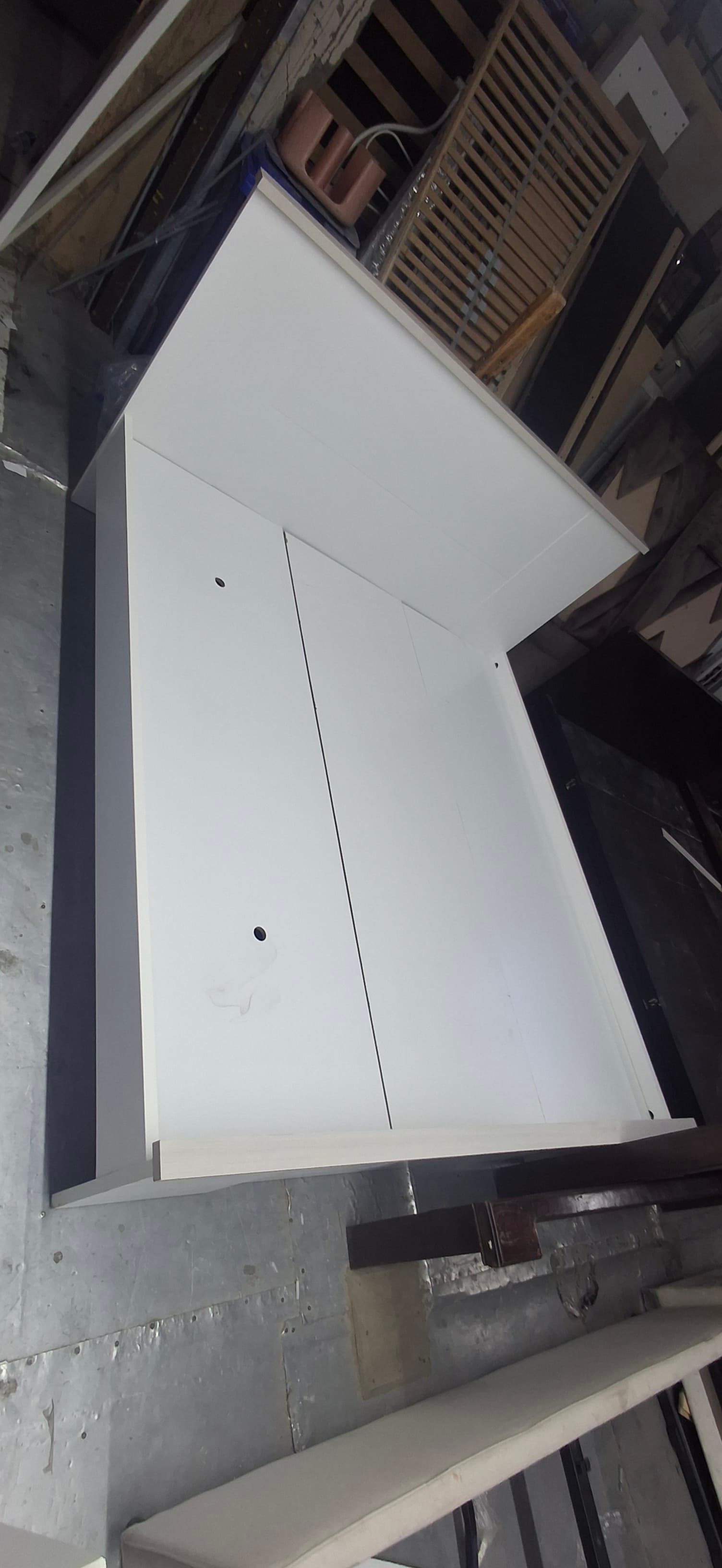 Used White Storage Bed Frame Queen