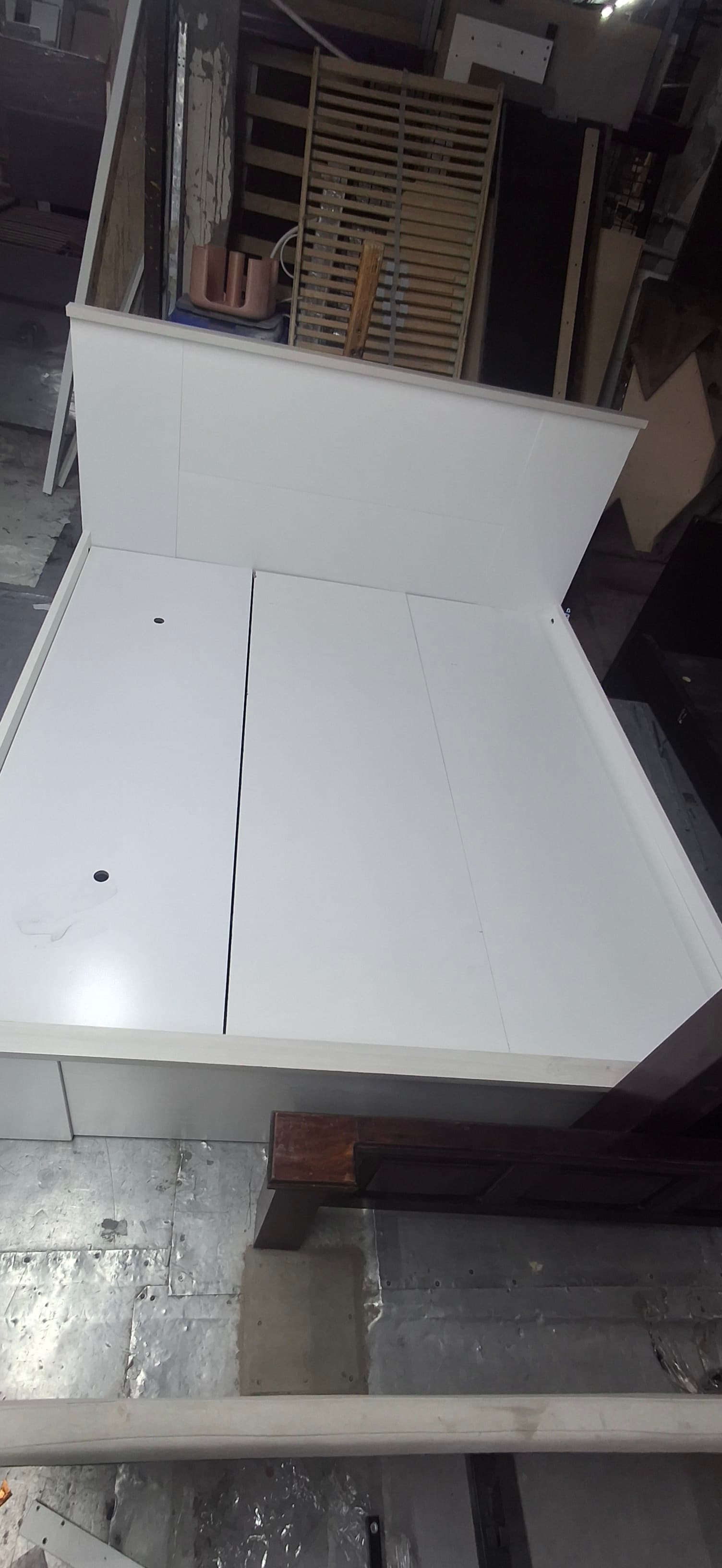 Used White Storage Bed Frame Queen 2