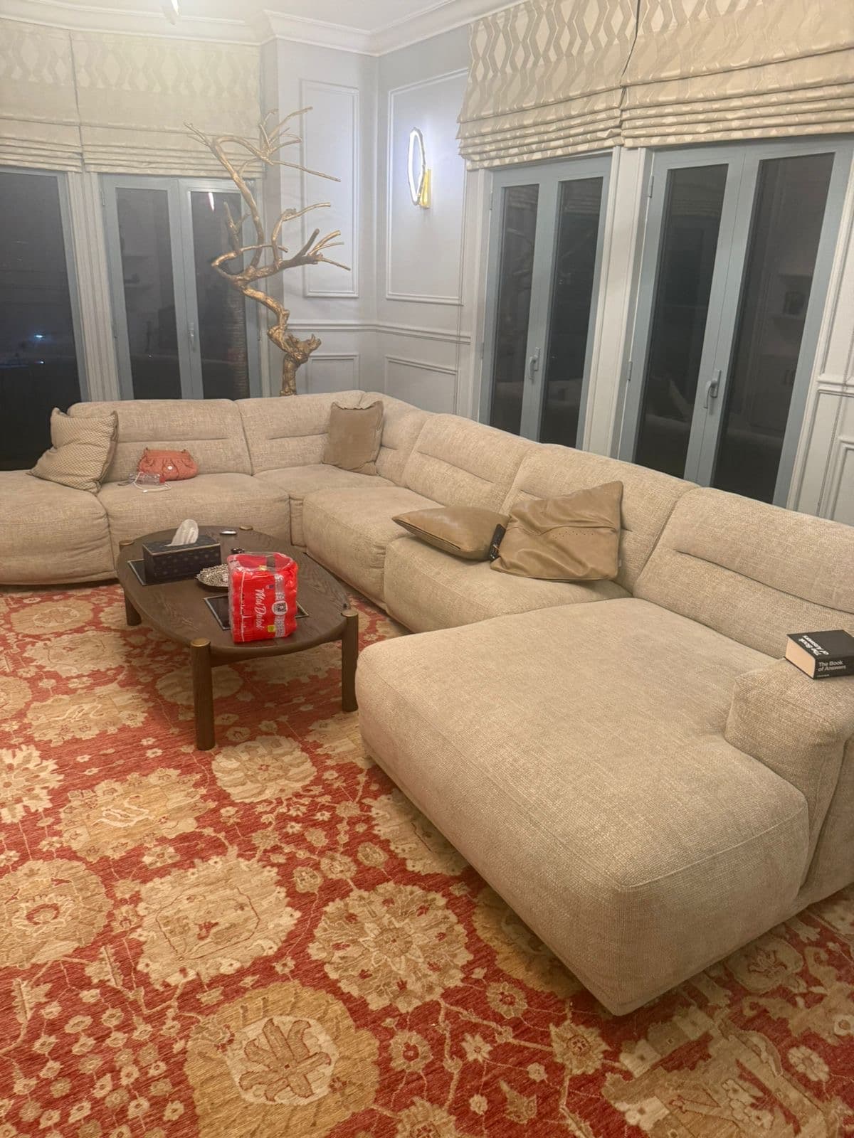Used Marina Home Sectional Sofa Beige