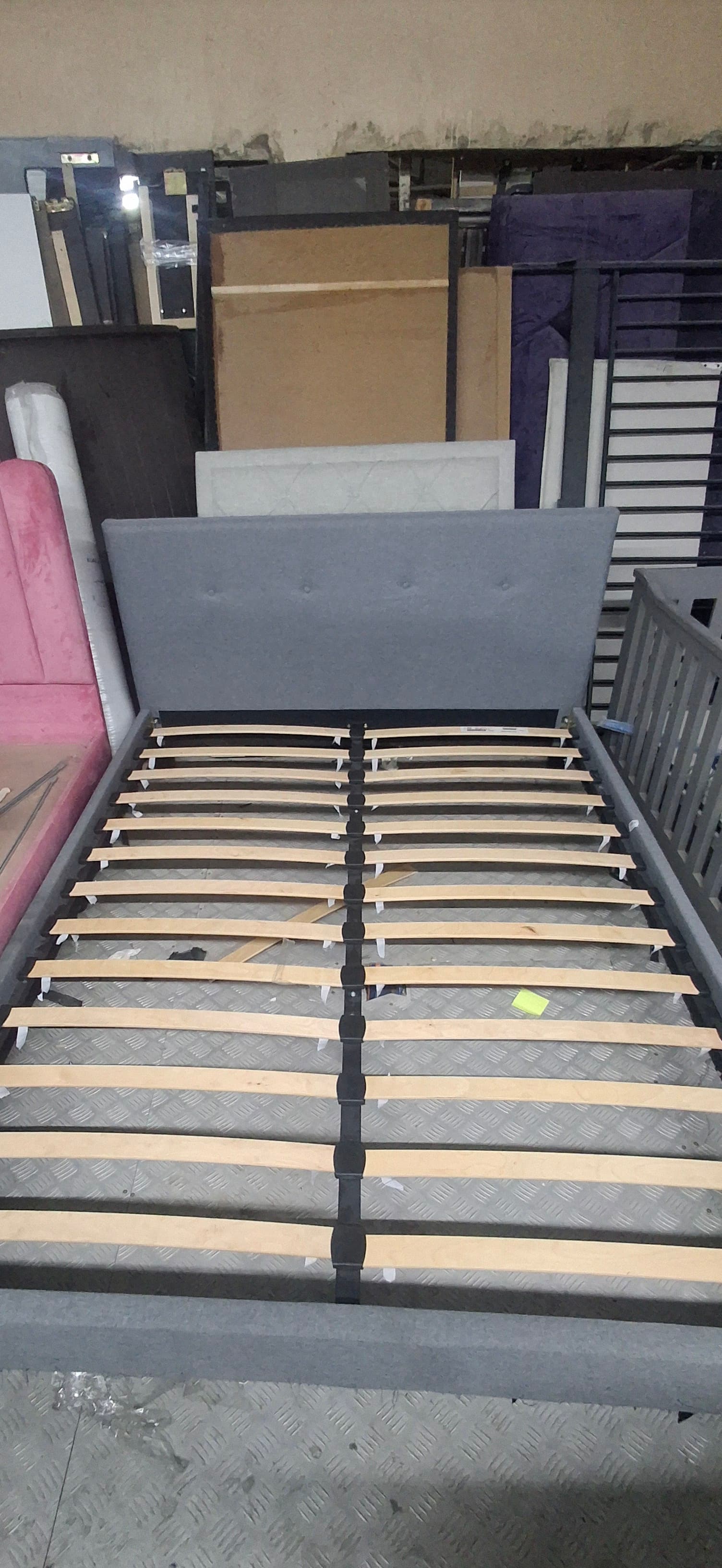 Used Double Bed Frame with Wooden Slats 2