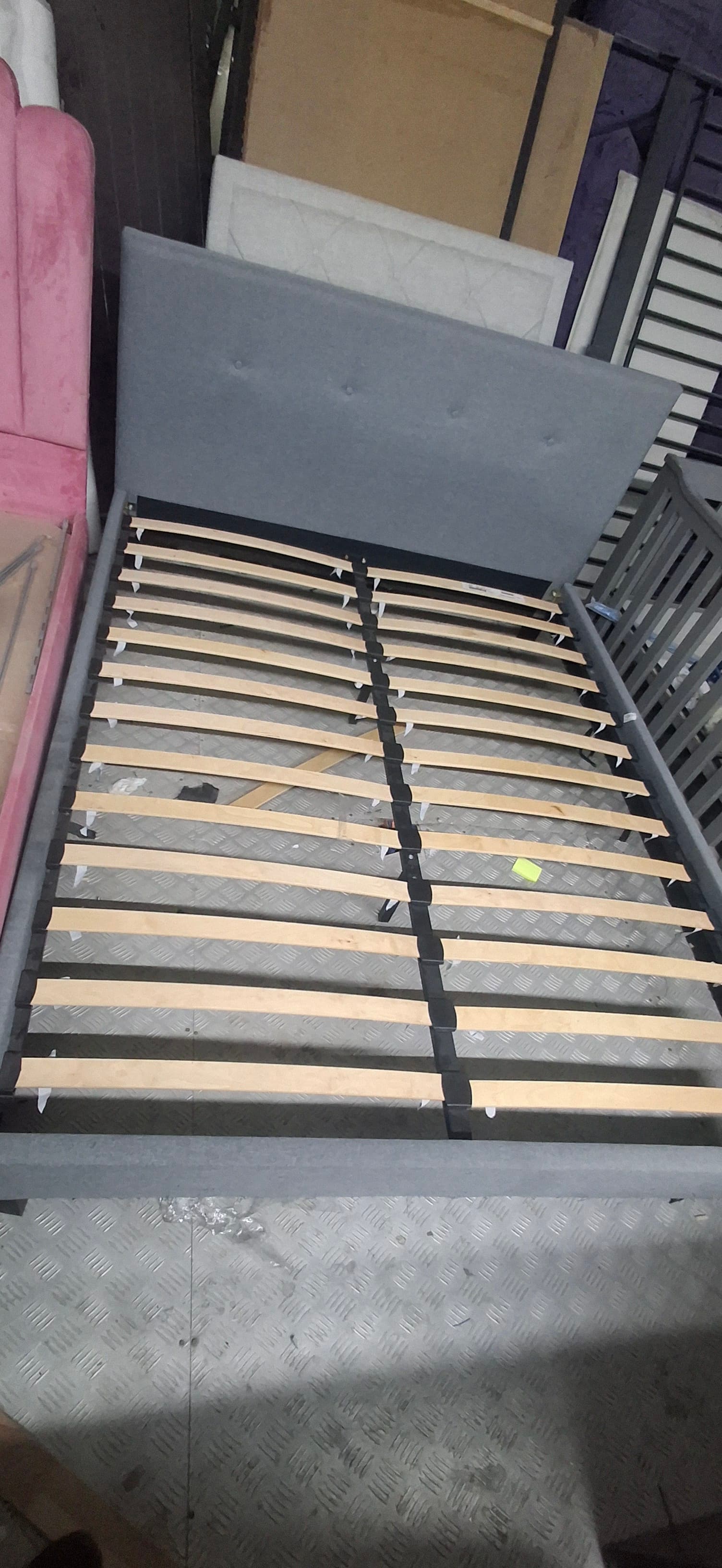 Used Double Bed Frame with Wooden Slats 3