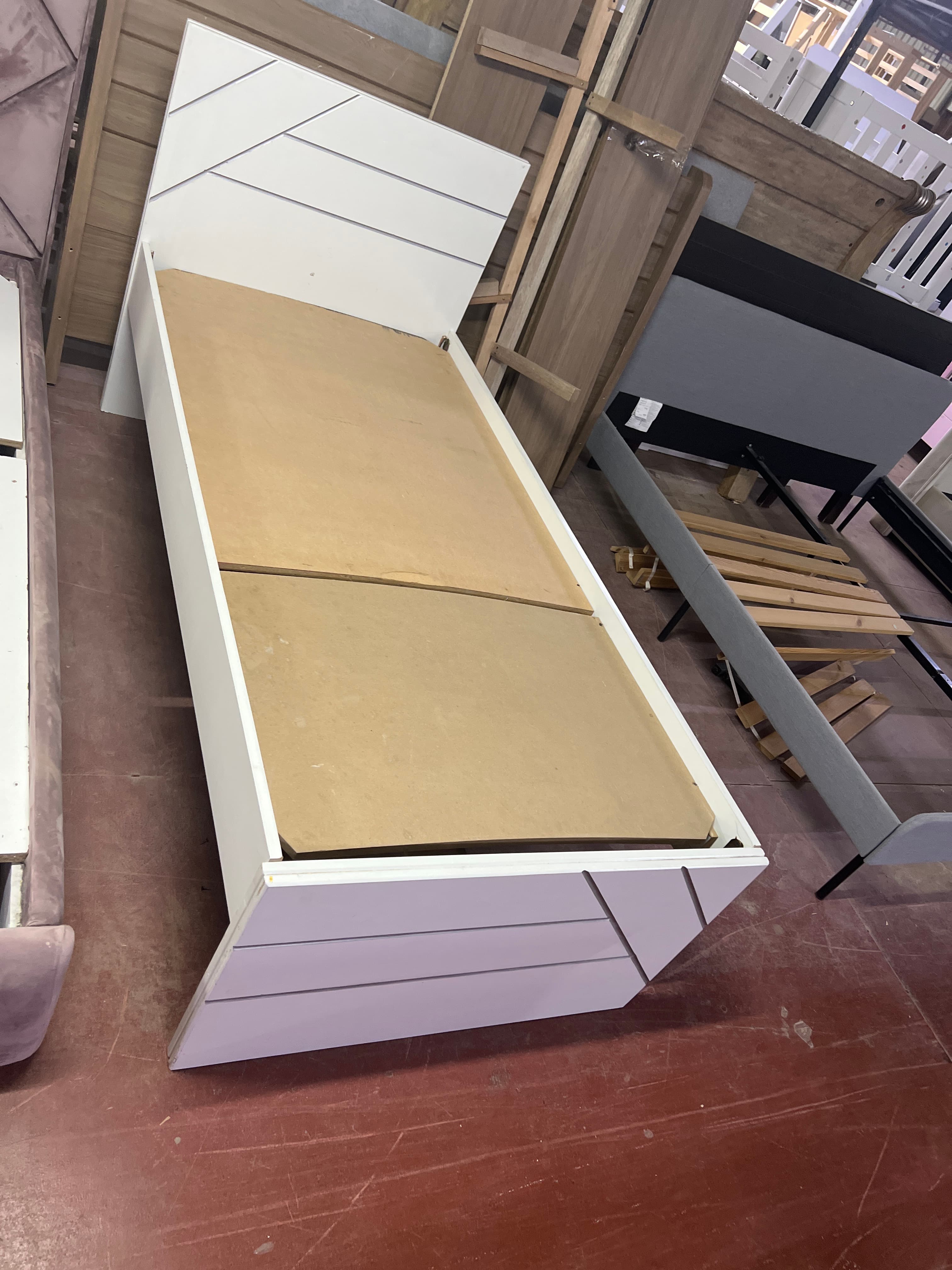 Used Home rs Single Bed Frame White 2