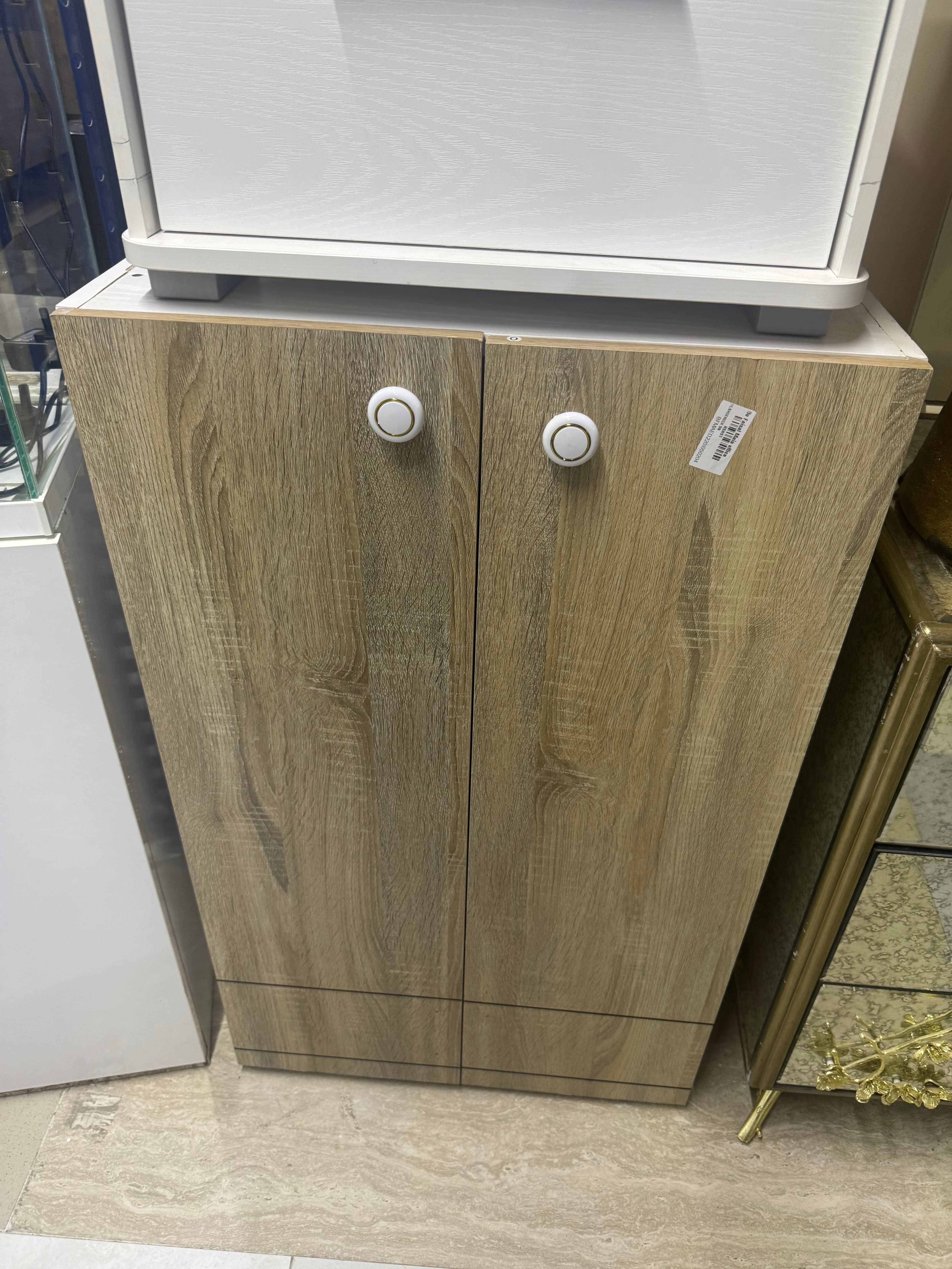 New Wood Storage Cabinet with Shelves