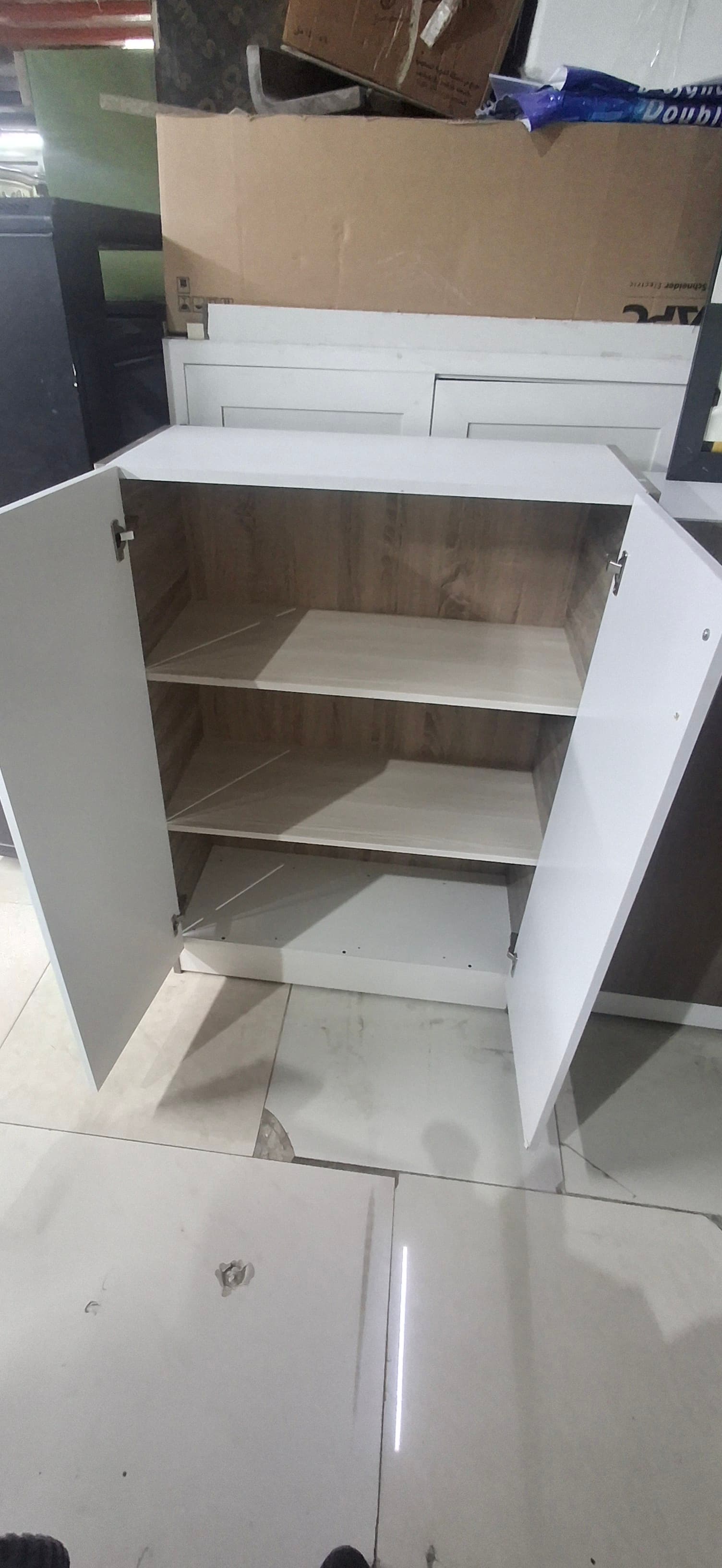 New Bufaisal Kitchen Cabinet 2-Door White 3