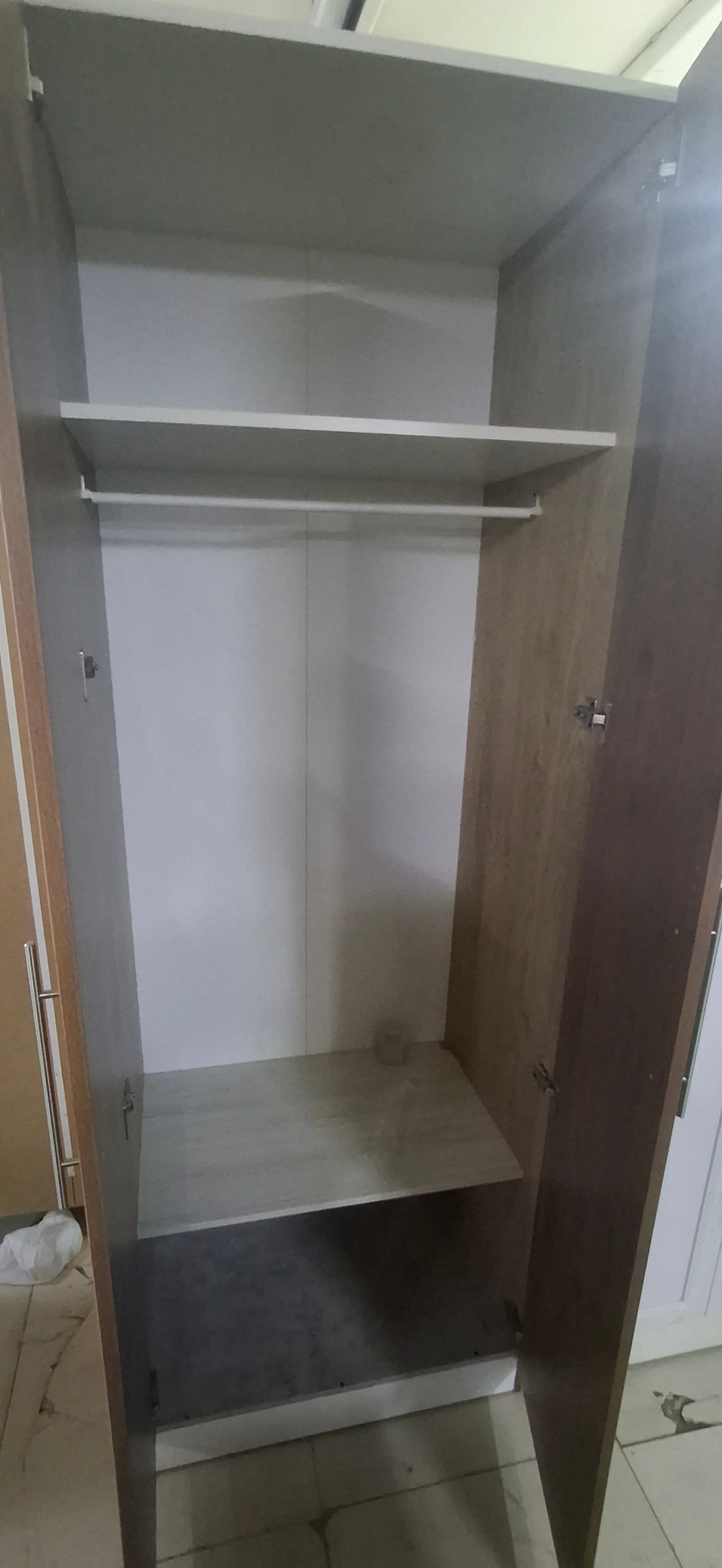 New Bufaisal Wooden Wardrobe Cupboard 2-Door 3
