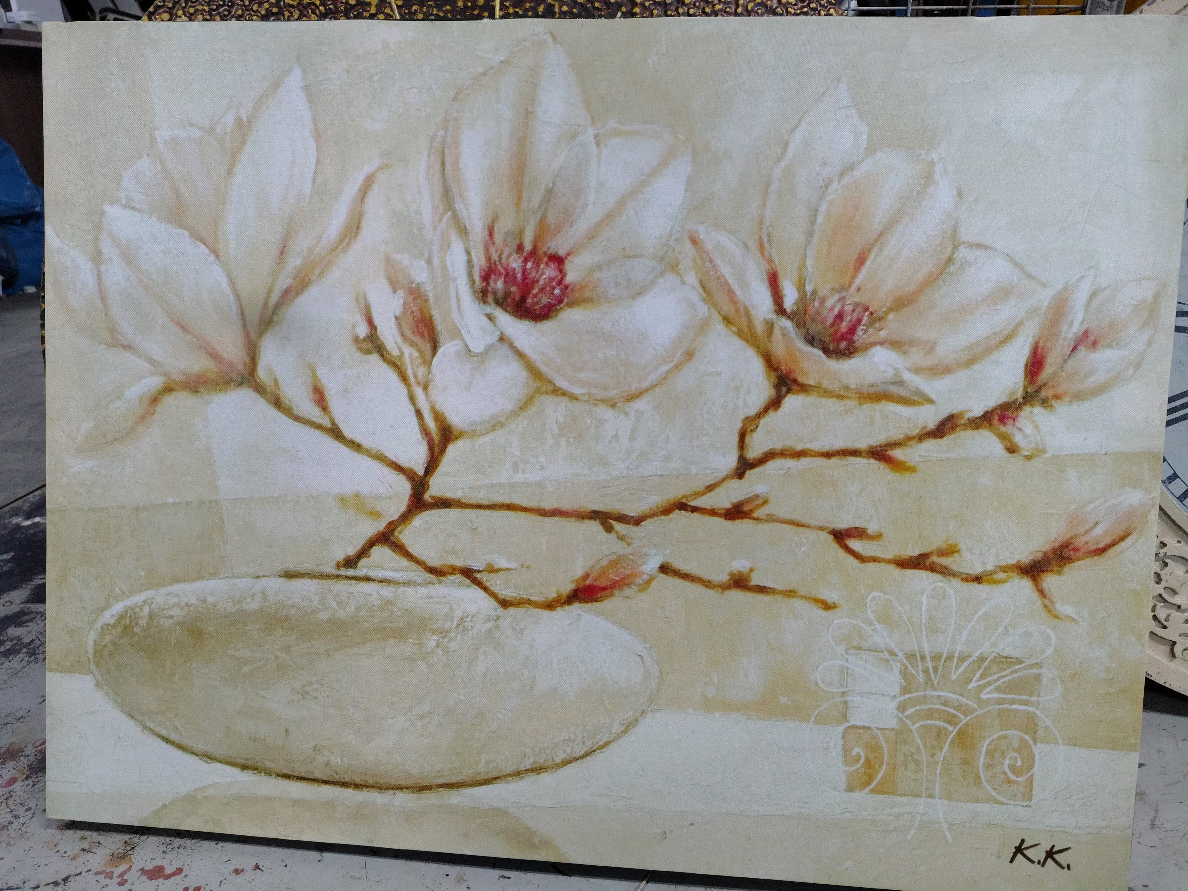Magnolia Flower Painting